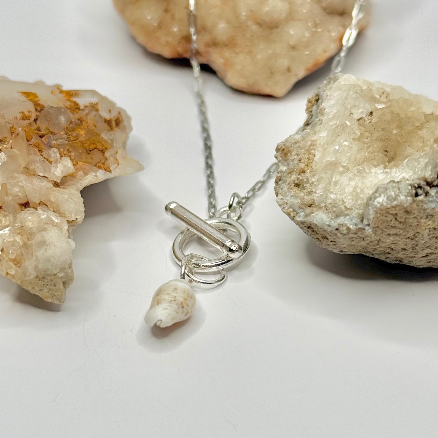 Silver Seashell Toggle Necklace