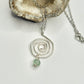 Silver Fluorite Swirl Necklace
