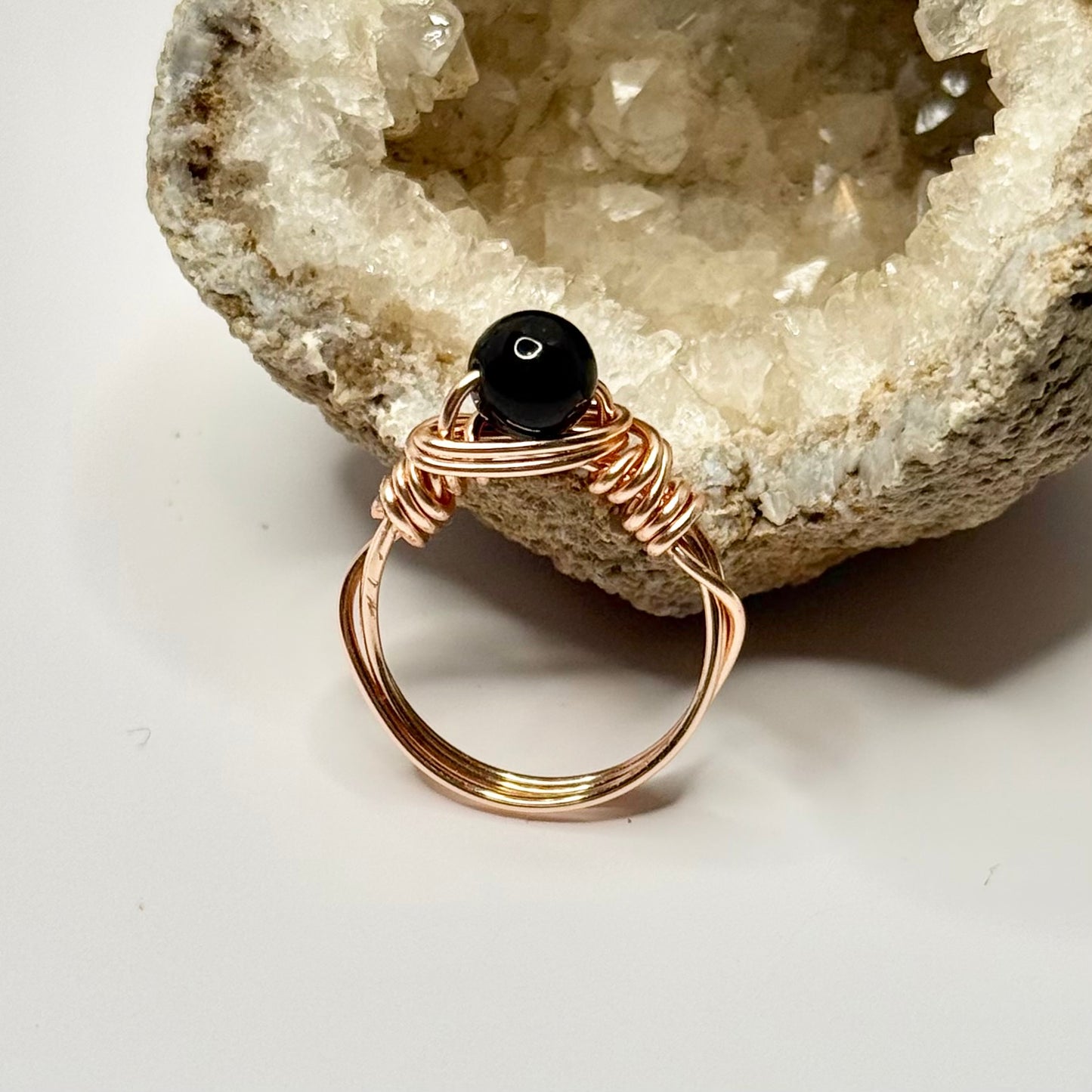 Rose Gold Onyx Ring