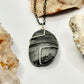 Silver and Black Picasso Jasper Necklace