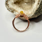 Rose Gold Yellow Jade Ring