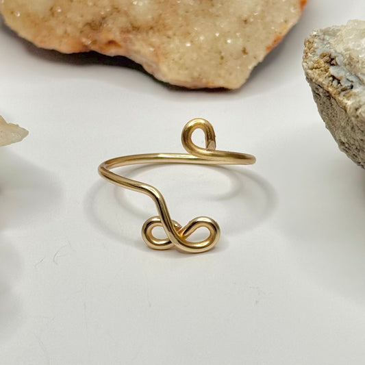 Gold Bypass Ring