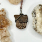 Charcoal and Brown Petrified Wood Necklace