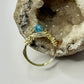 Gold Blue Lace Agate Ring