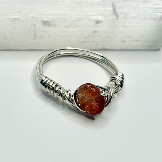 Sterling Silver Sunstone Ring