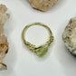 Gold Green Calcite Ring