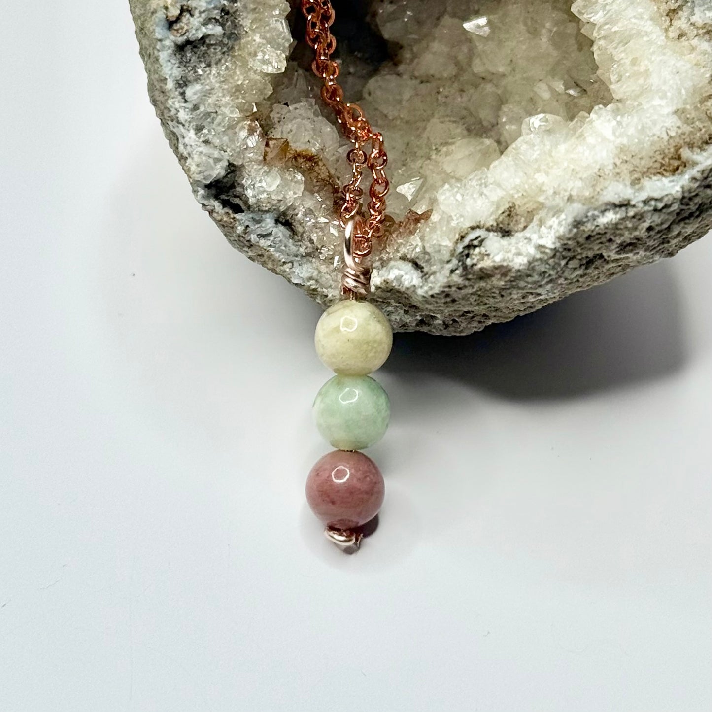 Rose Gold Amazonite Necklace