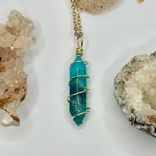 Gold Agate Necklace