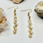 Gold Pearl Dangle Earrings