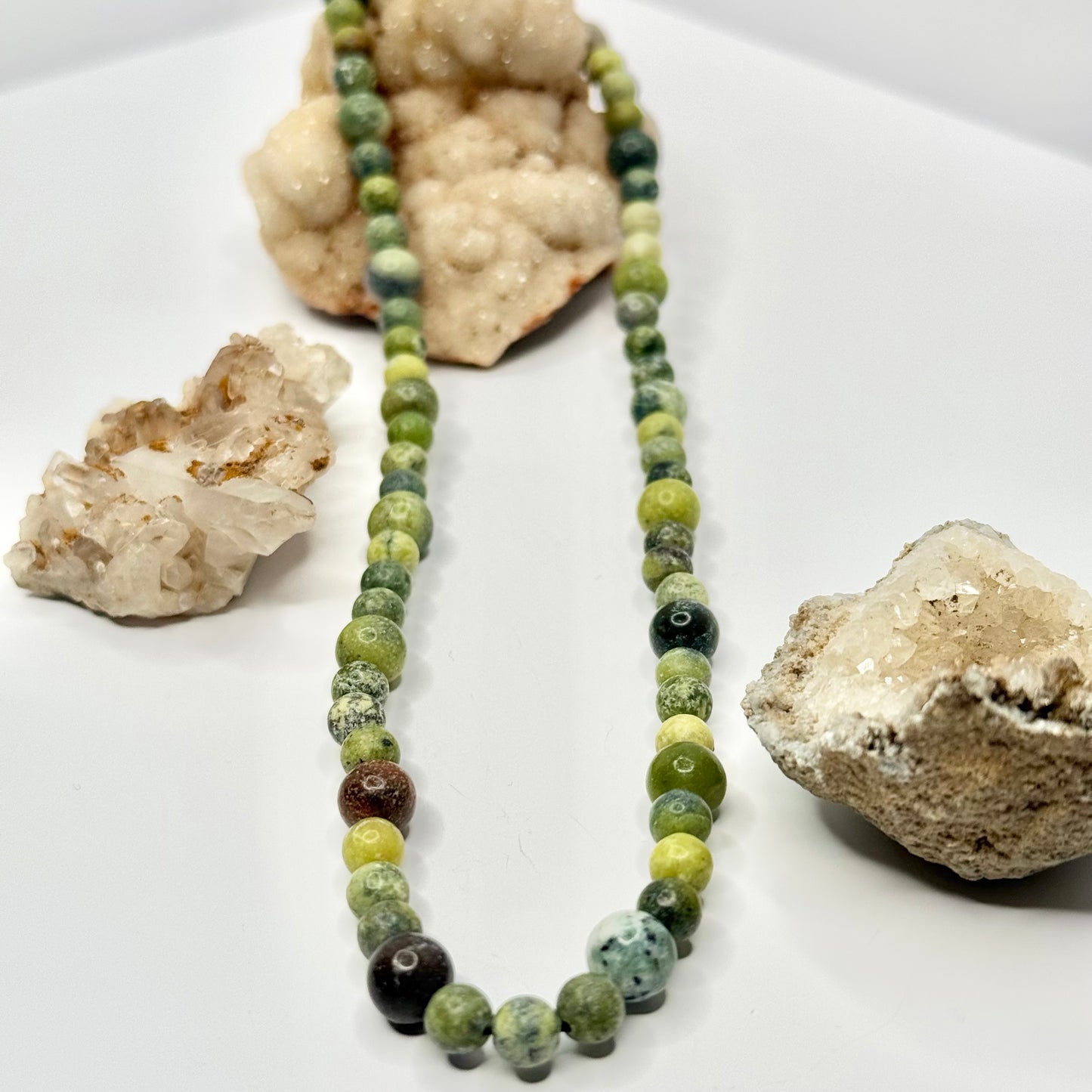 Gold Serpentine Beaded Necklace