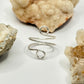 Silver Wrapped Bypass Ring