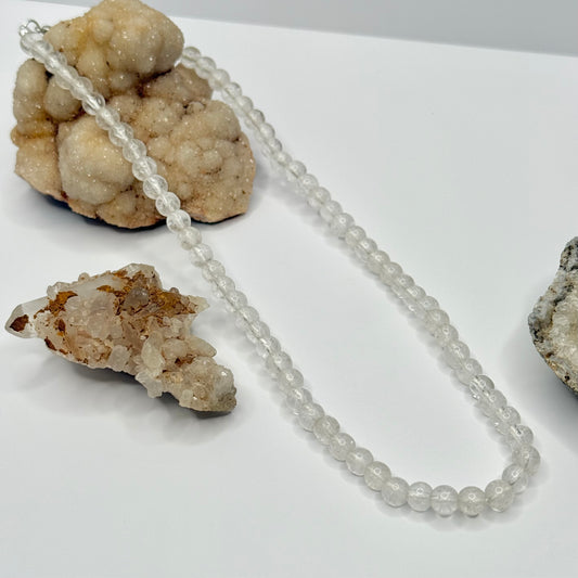 Fire and Ice Quartz Beaded Necklace