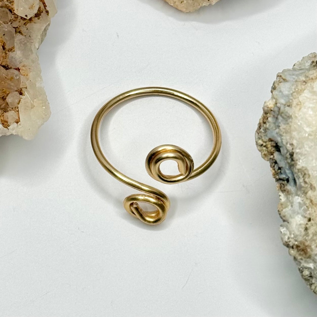 Gold Swirl Bypass Ring