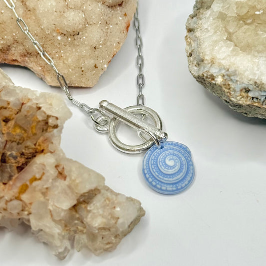 Silver Shell Toggle Necklace