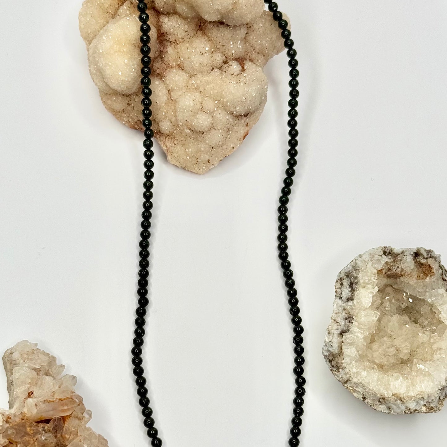 Silver Blue Tigers Eye Beaded Necklace