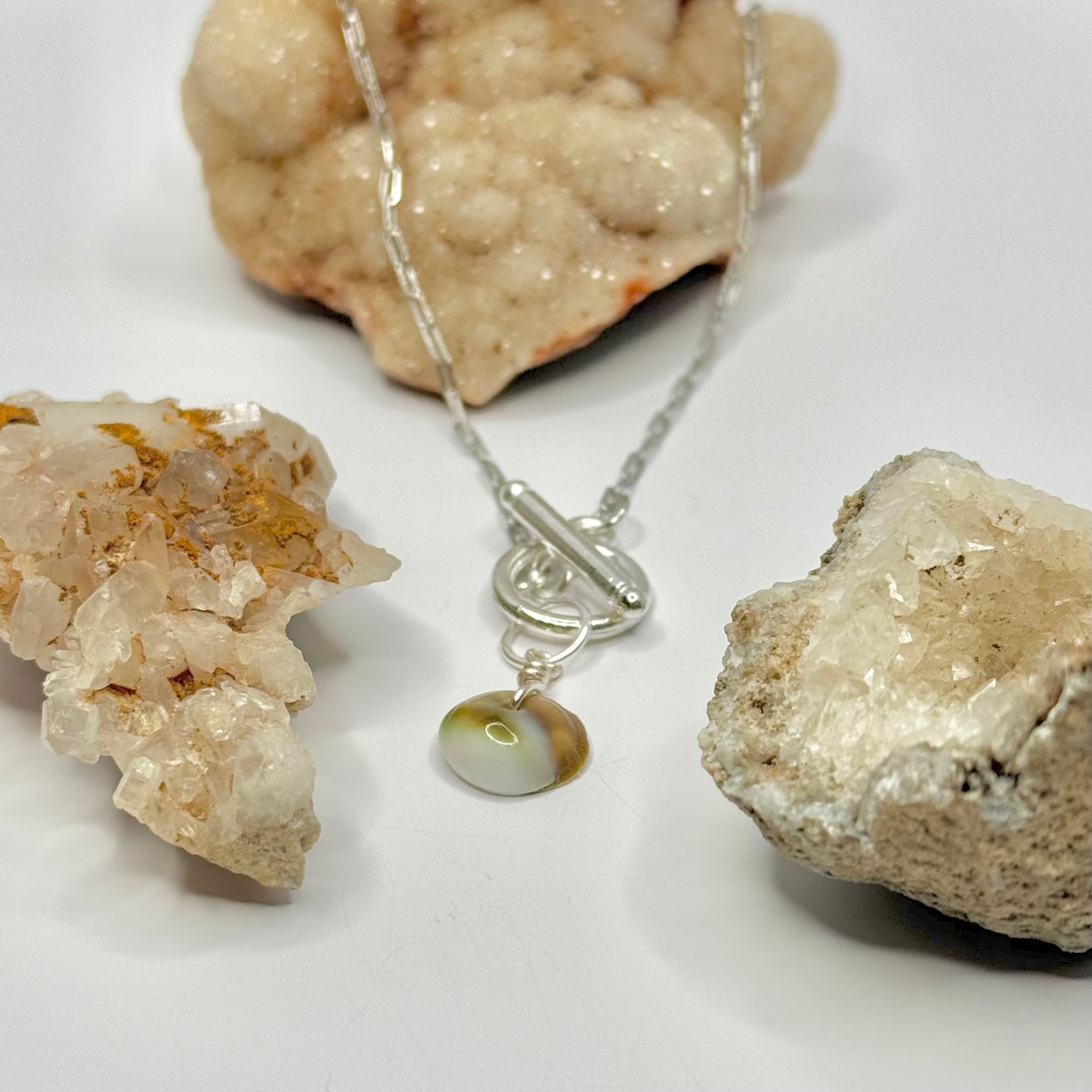 Silver Shell Toggle Necklace