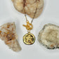 Gold Sand Dollar Charm Toggle Necklace