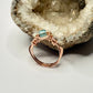 Rose Gold Blue Beaded Ring