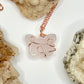 Rose Gold Rose Quartz Butterfly Necklace