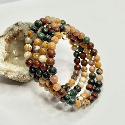 Jasper Wrap Bracelet