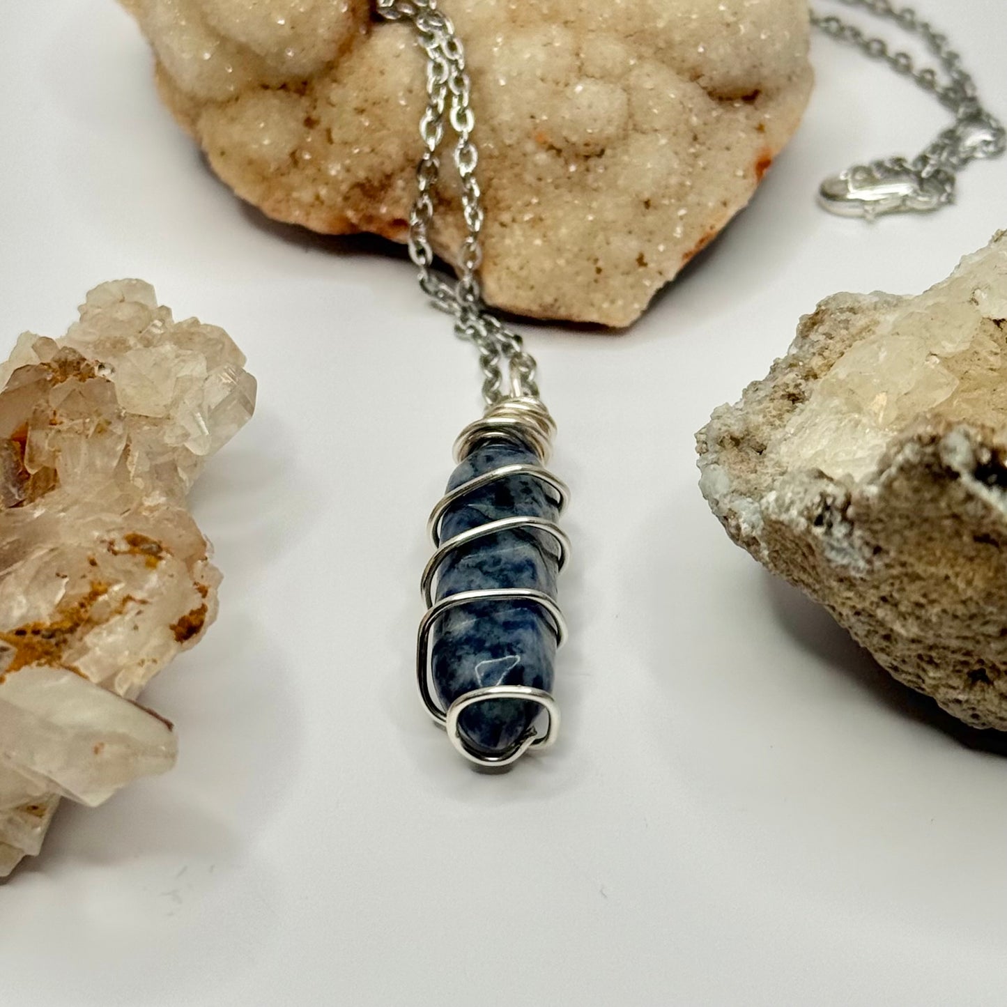 Silver Sodalite Necklace