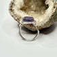 Silver Purple Glass Ring