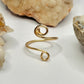 Gold Swirl Bypass Ring