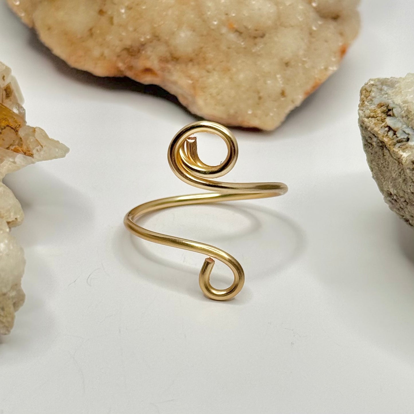 Gold Swirl Bypass Ring