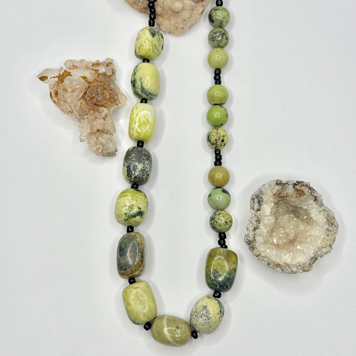 Lemon Chrysoprase Beaded Necklace