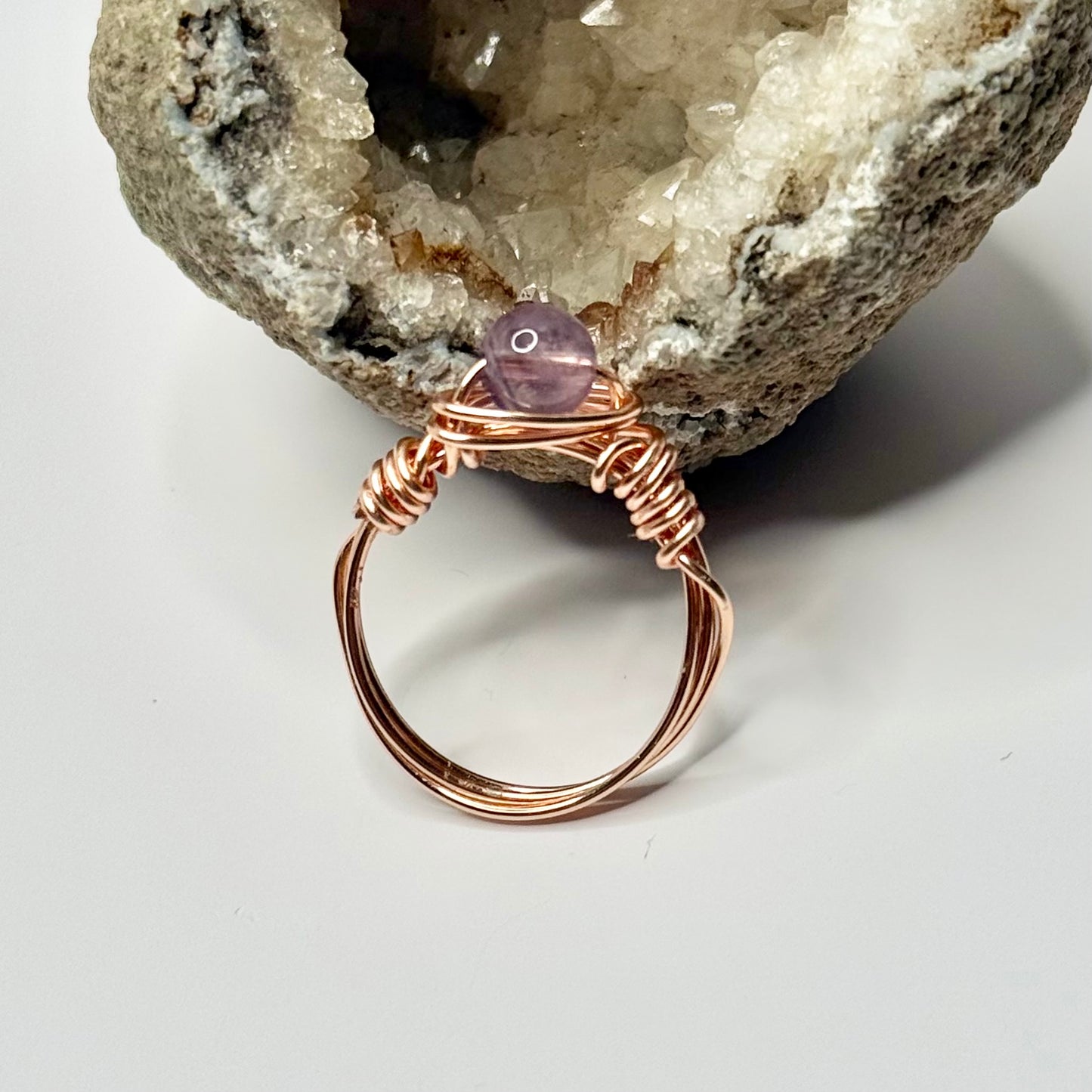 Rose Gold Amethyst Ring