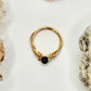 Gold Obsidian Ring