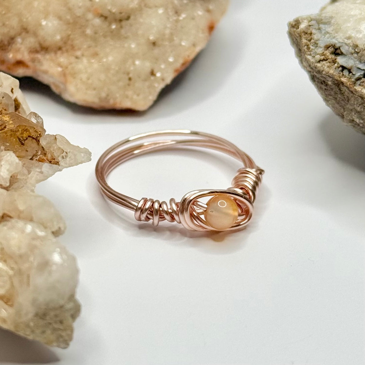 Rose Gold Carnelian Ring
