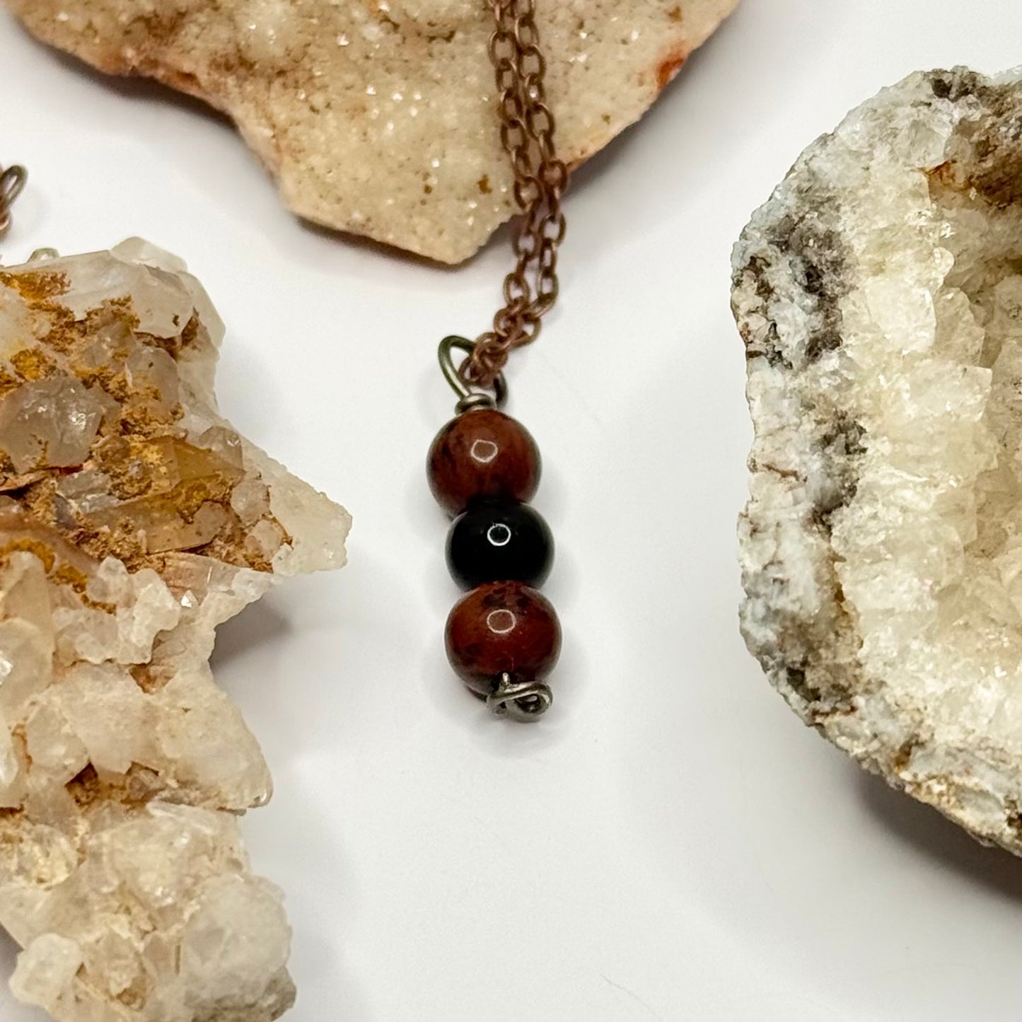 Charcoal Jasper and Onyx Necklace