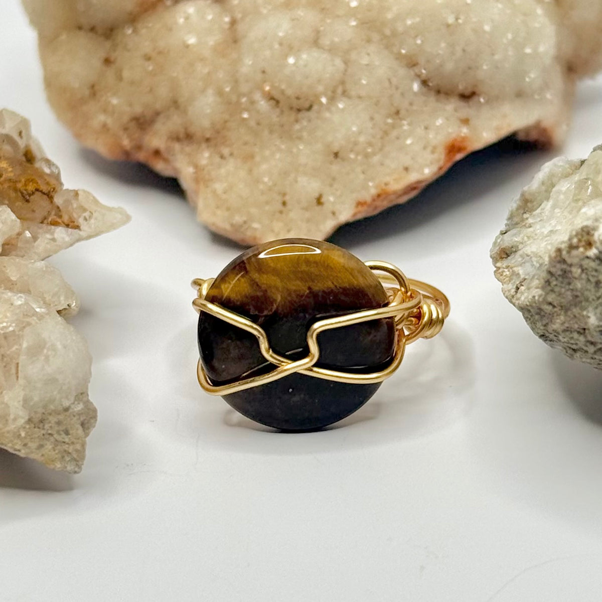 Gold Tigers Eye Ring