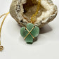 Gold Green Aventurine Cactus Necklace