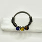 Charcoal Lapis, Yellow Jade, and Tigers Eye Ring