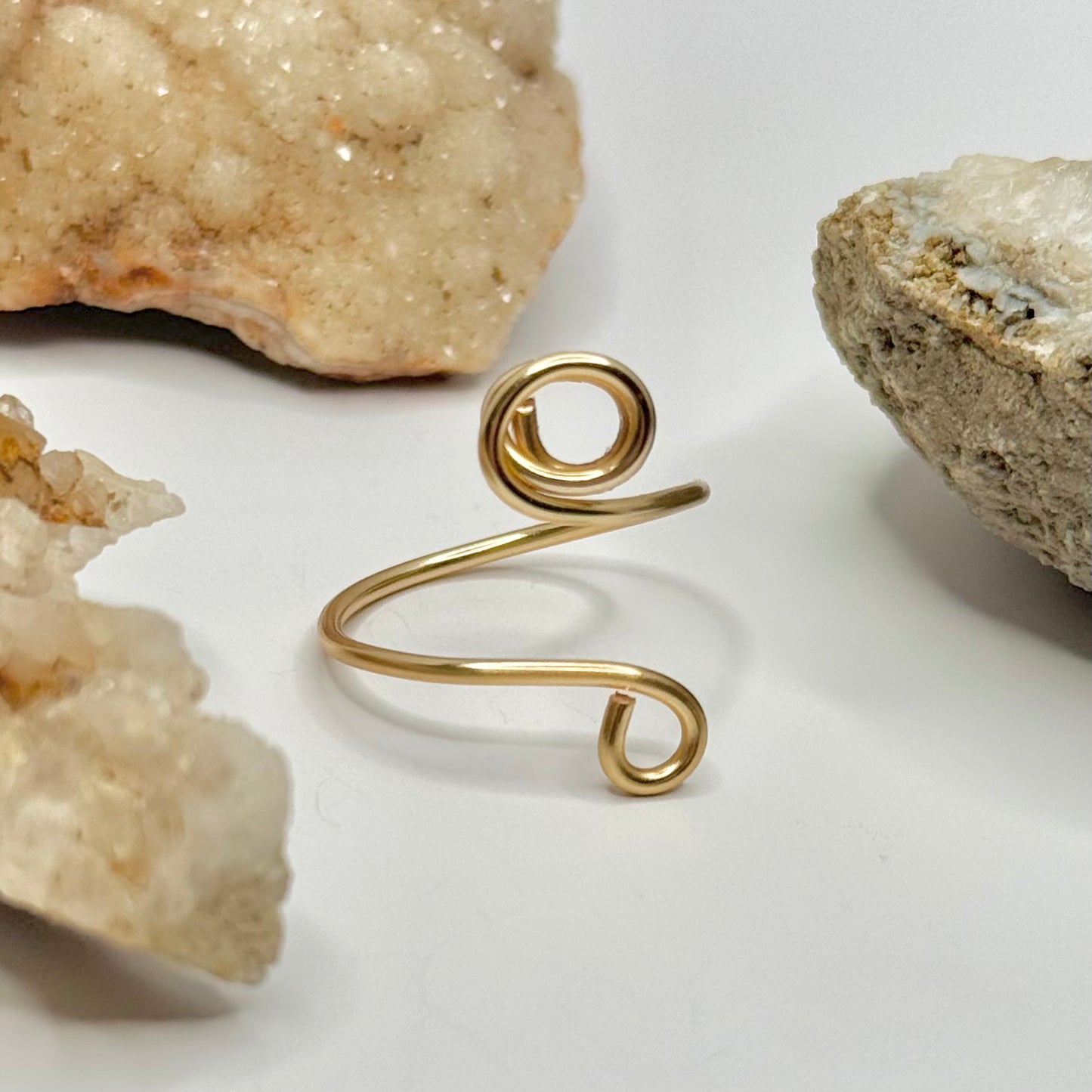 Gold Swirl Bypass Ring