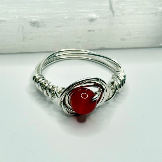 Sterling Silver Carnelian Ring
