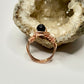 Rose Gold Blue Goldstone Ring