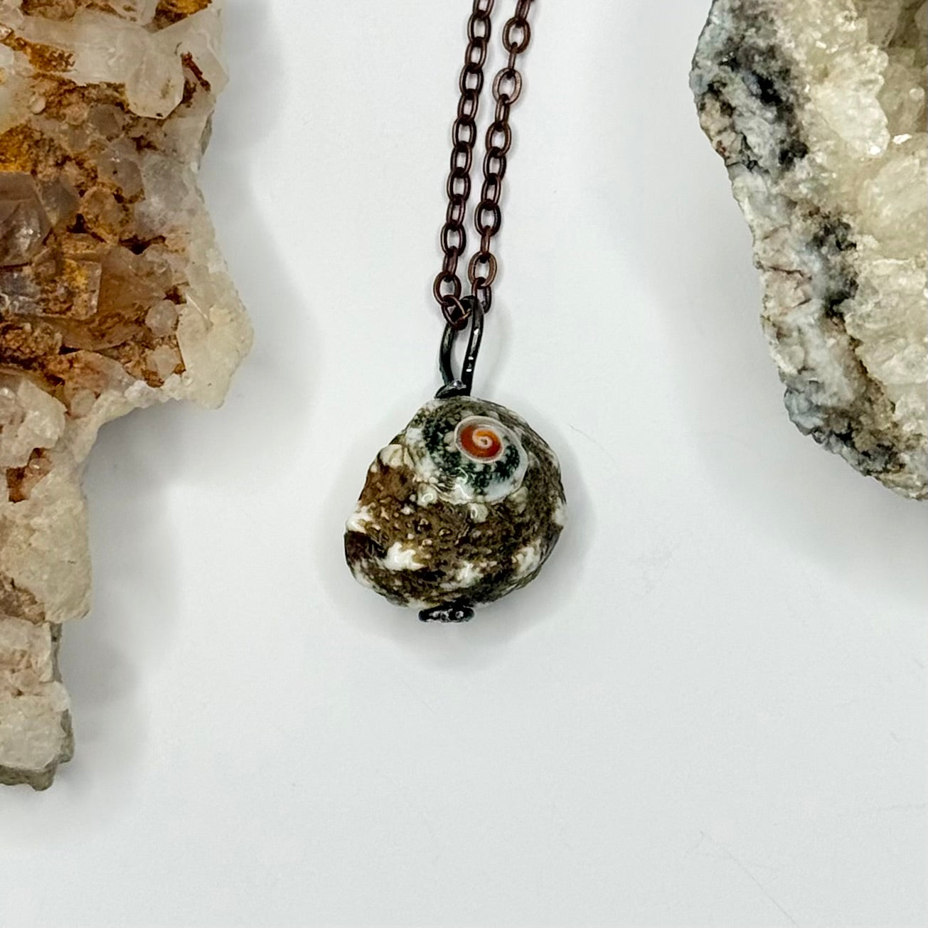 Charcoal Seashell Necklace