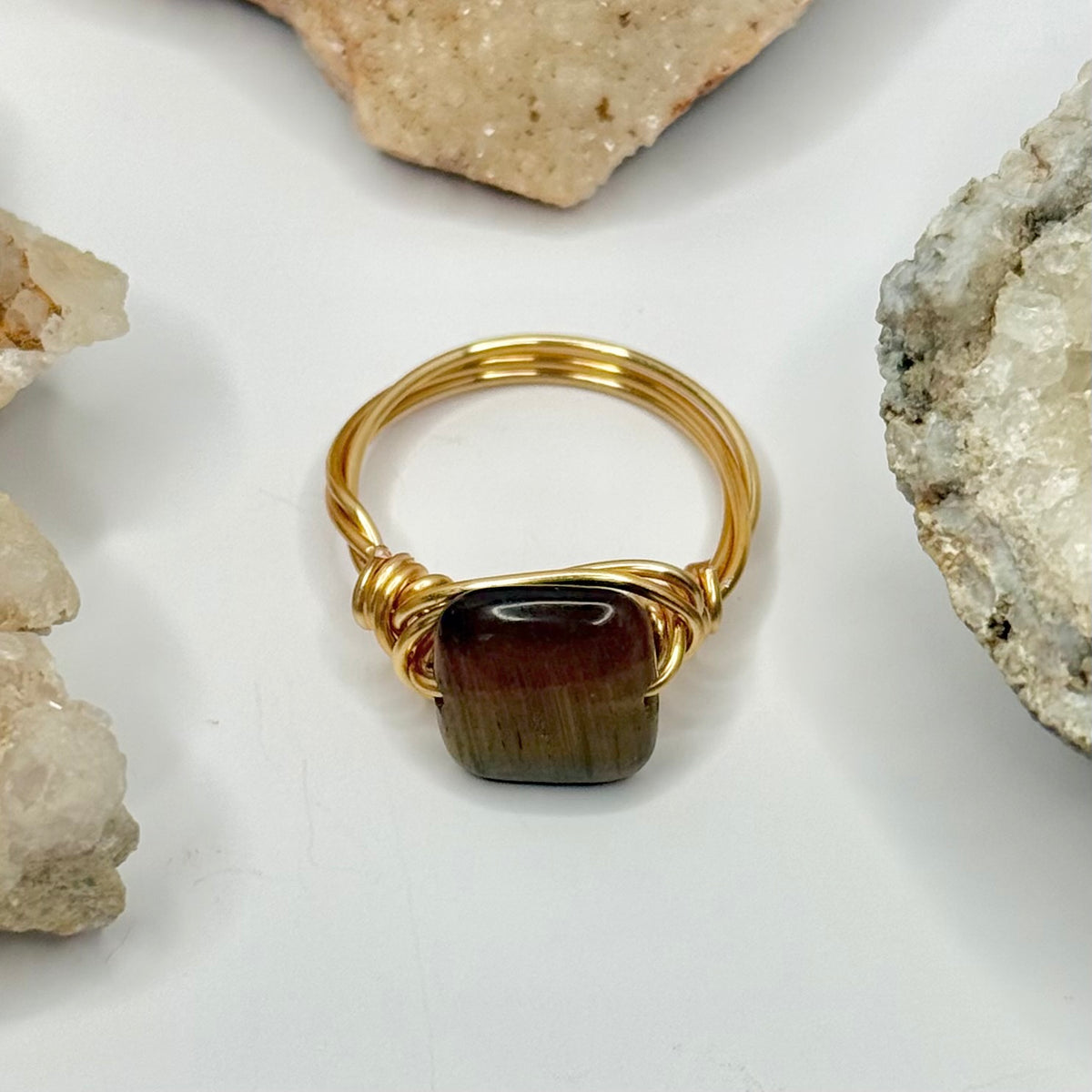 Gold Tigers Eye Ring