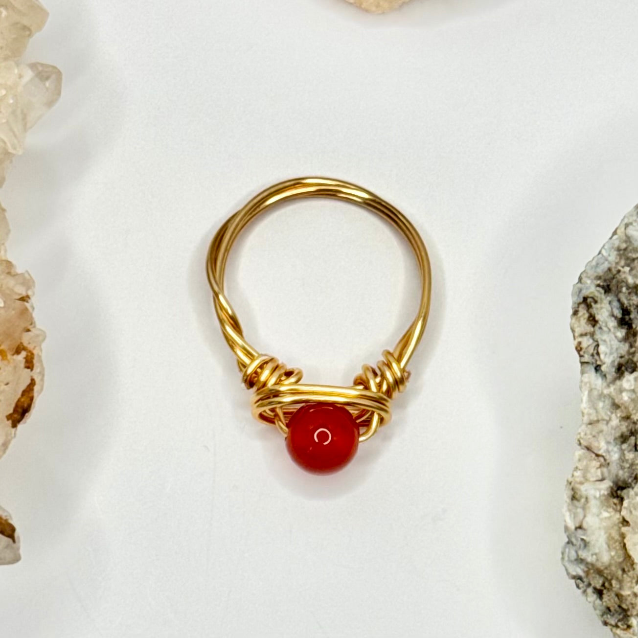 Gold Carnelian Ring