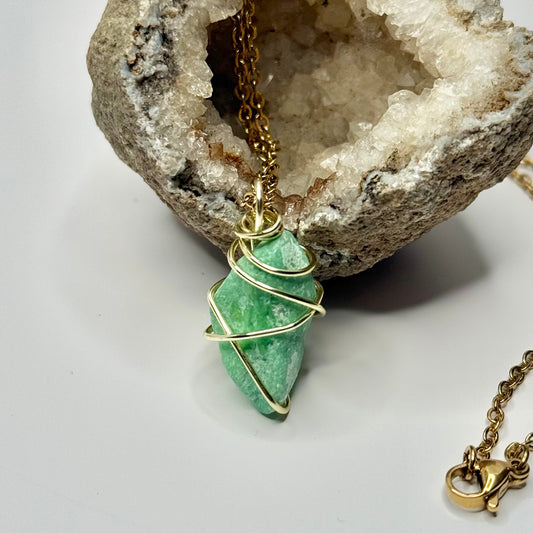 Gold Variscite Necklace