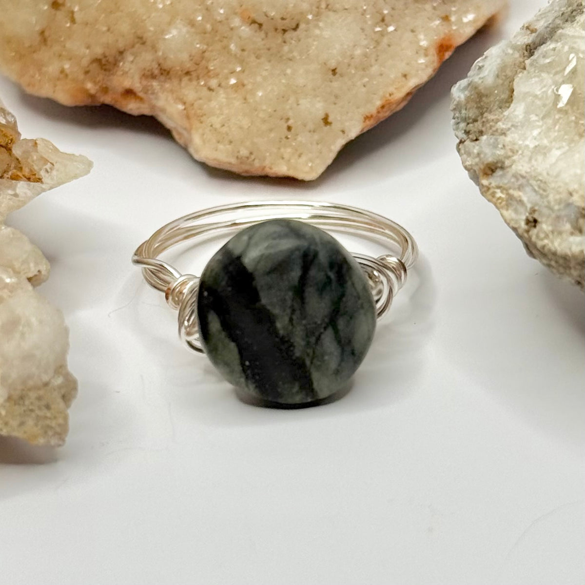 Silver Obsidian Ring