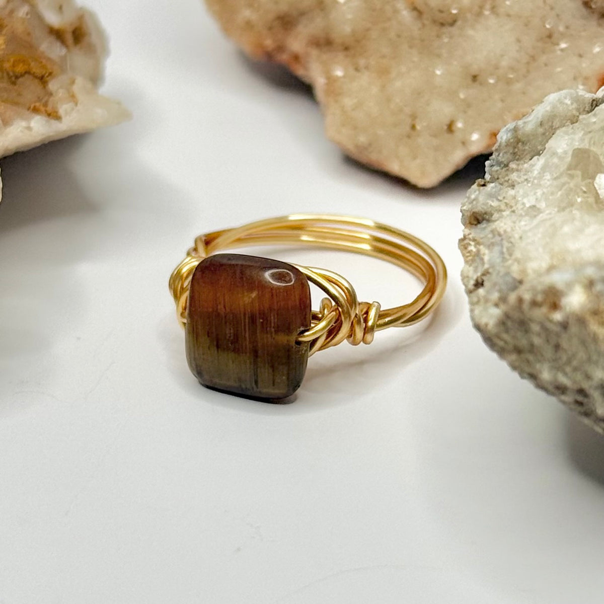Gold Tigers Eye Ring