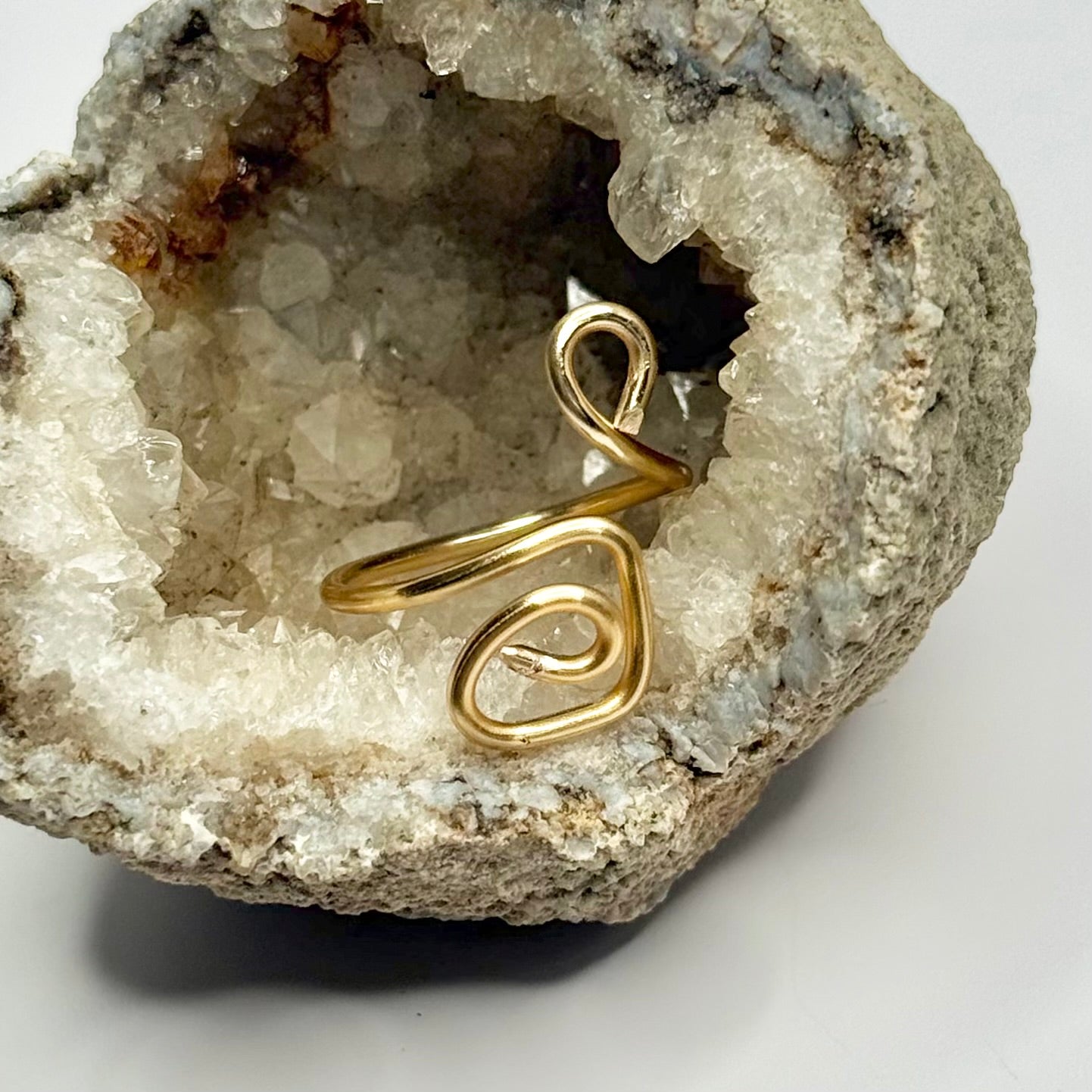Gold Swirl Bypass Ring