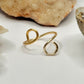 Gold Bypass Ring