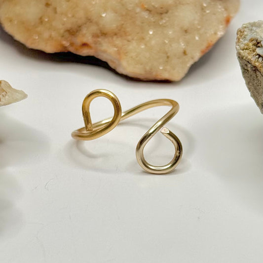 Gold Bypass Ring