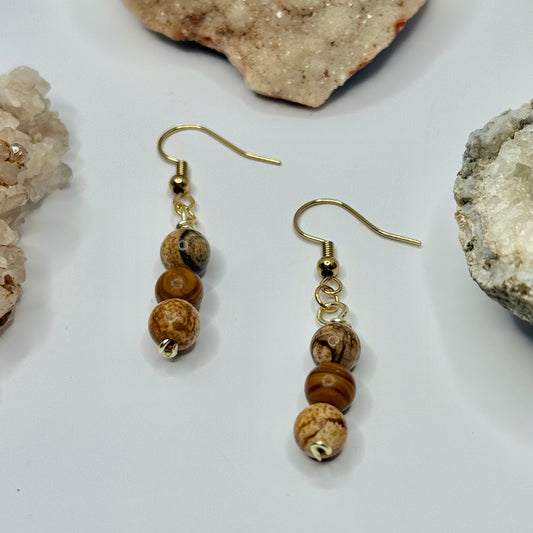 Gold Jasper Earrings