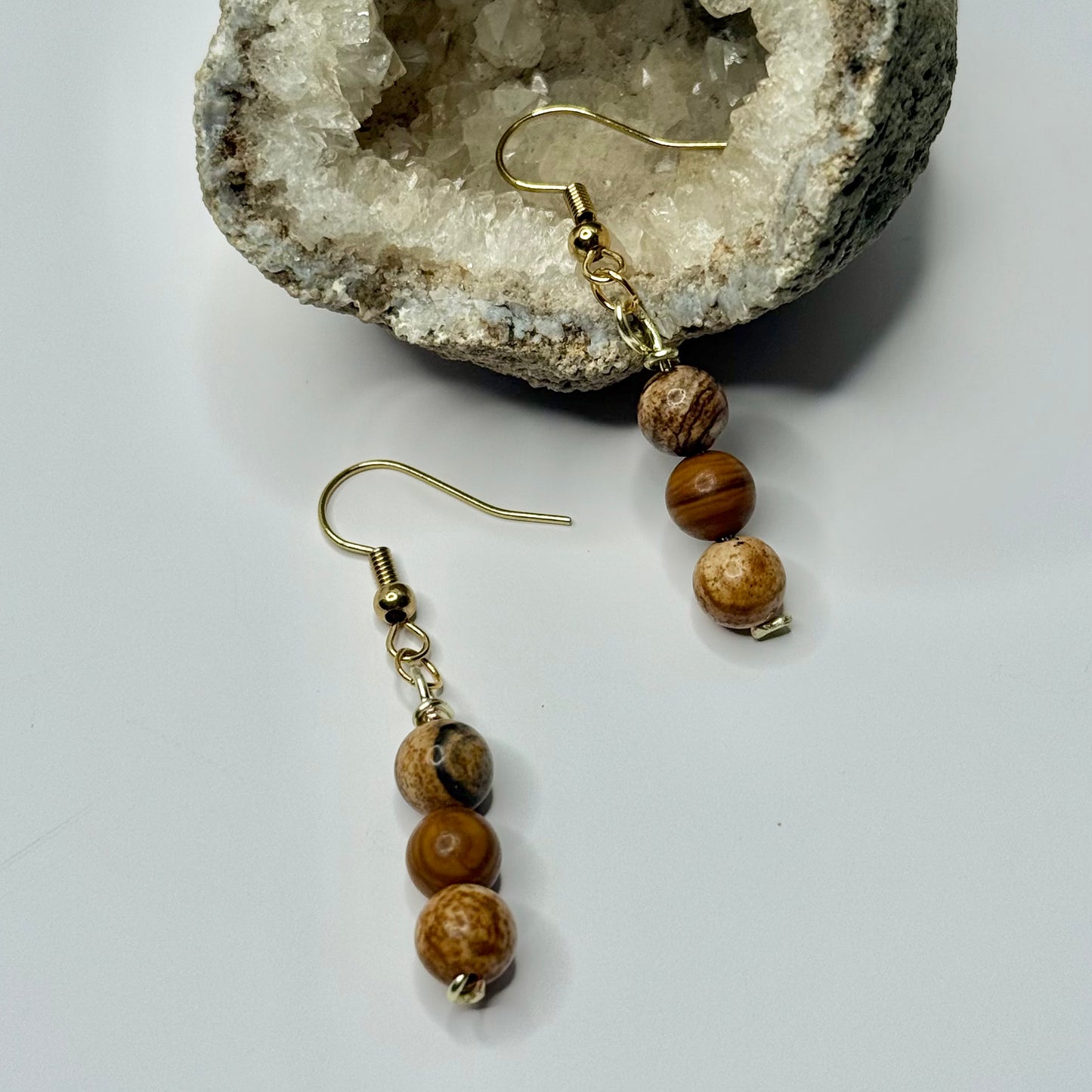 Gold Jasper Earrings
